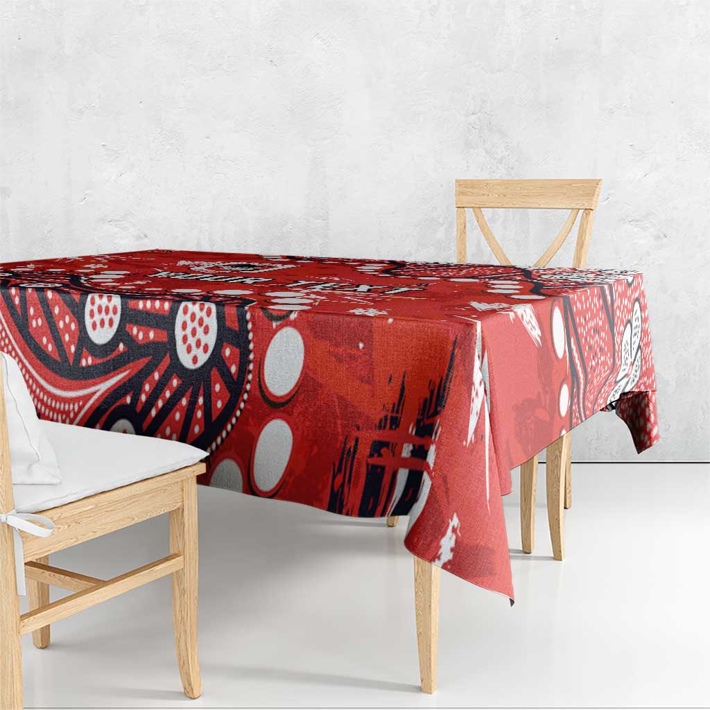 Personalized St. George Illawarra Dragons Tablecloth Aboriginal Pattern with Graffiti Style Design