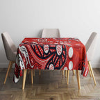 Personalized St. George Illawarra Dragons Tablecloth Aboriginal Pattern with Graffiti Style Design