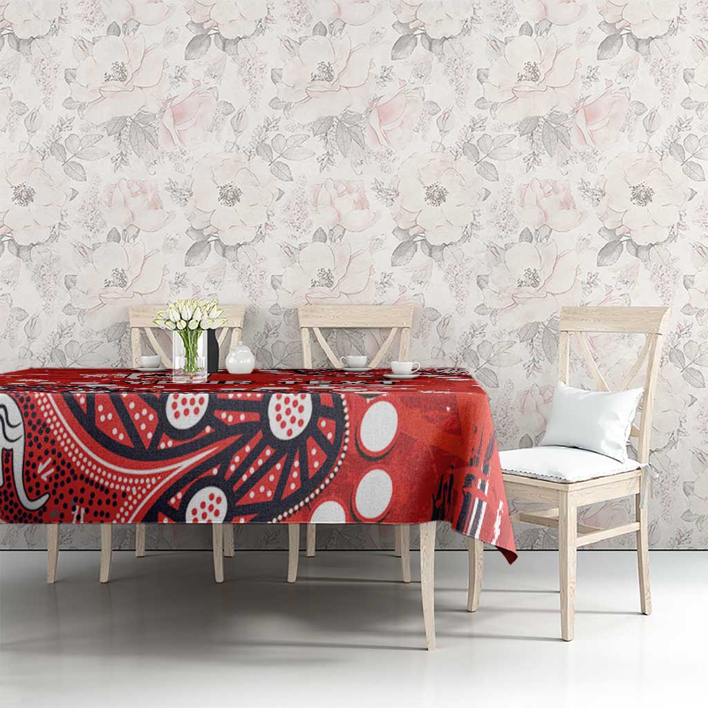 Personalized St. George Illawarra Dragons Tablecloth Aboriginal Pattern with Graffiti Style Design