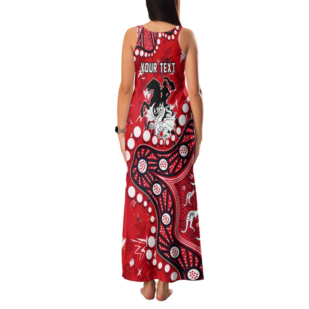 Personalized St. George Illawarra Dragons Tank Maxi Dress Aboriginal Pattern with Graffiti Style Design
