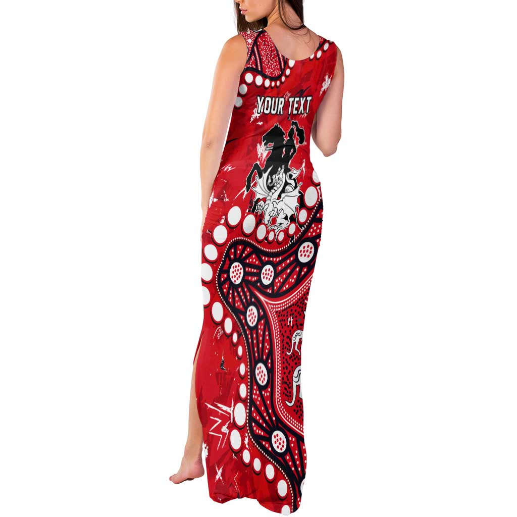 Personalized St. George Illawarra Dragons Tank Maxi Dress Aboriginal Pattern with Graffiti Style Design