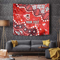 Personalized St. George Illawarra Dragons Tapestry Aboriginal Pattern with Graffiti Style Design