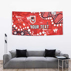 Personalized St. George Illawarra Dragons Tapestry Aboriginal Pattern with Graffiti Style Design