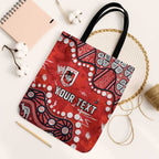 Personalized St. George Illawarra Dragons Tote Bag Aboriginal Pattern with Graffiti Style Design