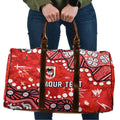 Personalized St. George Illawarra Dragons Travel Bag Aboriginal Pattern with Graffiti Style Design