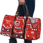 Personalized St. George Illawarra Dragons Travel Bag Aboriginal Pattern with Graffiti Style Design