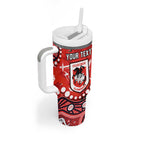 Personalized St. George Illawarra Dragons Tumbler With Handle Aboriginal Pattern with Graffiti Style Design