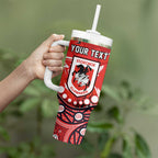Personalized St. George Illawarra Dragons Tumbler With Handle Aboriginal Pattern with Graffiti Style Design