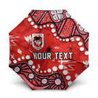 Personalized St. George Illawarra Dragons Umbrella Aboriginal Pattern with Graffiti Style Design