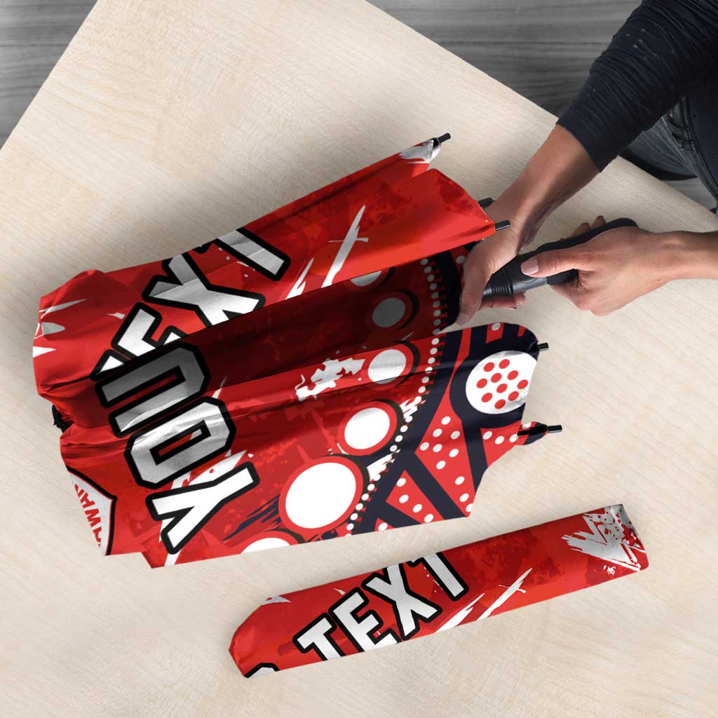 Personalized St. George Illawarra Dragons Umbrella Aboriginal Pattern with Graffiti Style Design
