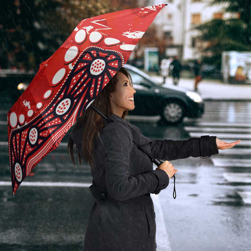 Personalized St. George Illawarra Dragons Umbrella Aboriginal Pattern with Graffiti Style Design