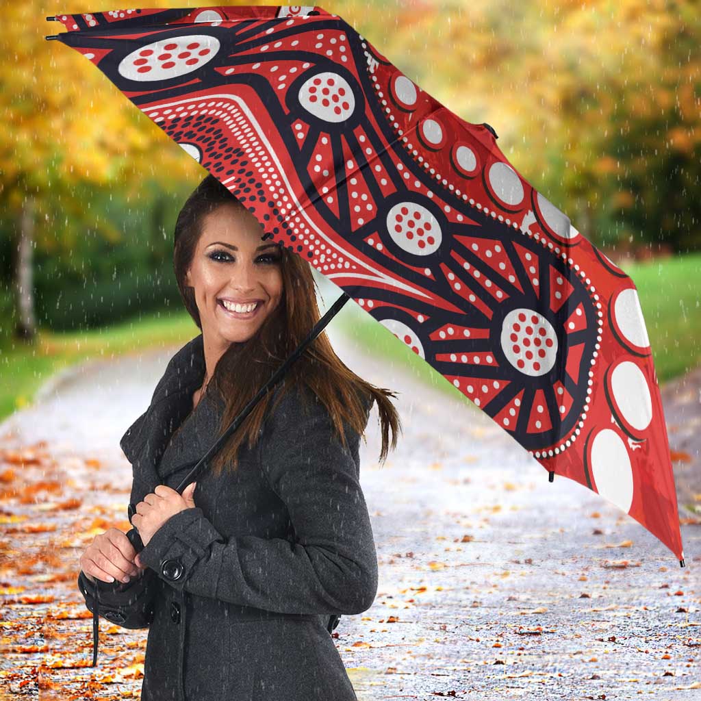 Personalized St. George Illawarra Dragons Umbrella Aboriginal Pattern with Graffiti Style Design