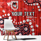 Personalized St. George Illawarra Dragons Window Curtain Aboriginal Pattern with Graffiti Style Design