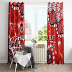 Personalized St. George Illawarra Dragons Window Curtain Aboriginal Pattern with Graffiti Style Design