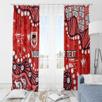 Personalized St. George Illawarra Dragons Window Curtain Aboriginal Pattern with Graffiti Style Design