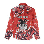 Personalized St. George Illawarra Dragons Women Casual Shirt Aboriginal Pattern with Graffiti Style Design