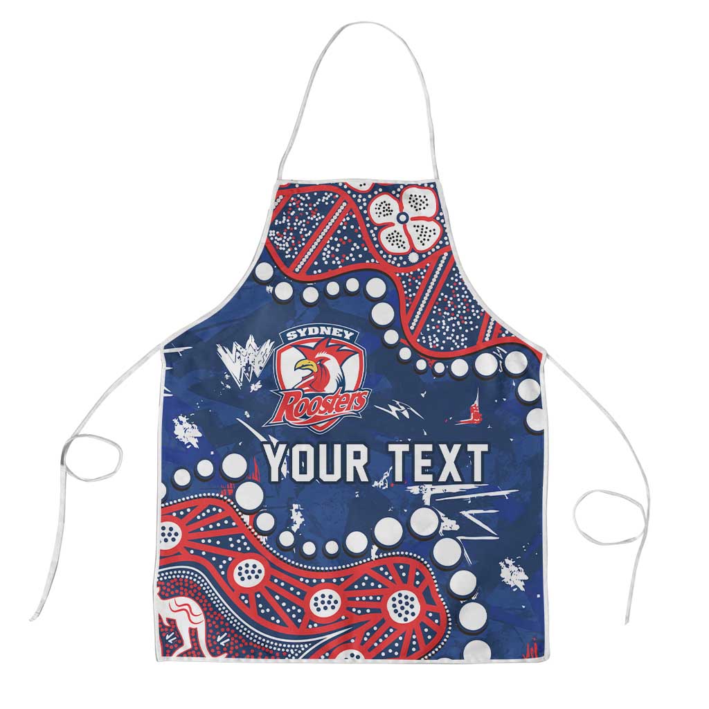 Personalized Sydney Roosters Apron Aboriginal Pattern with Graffiti Style Design