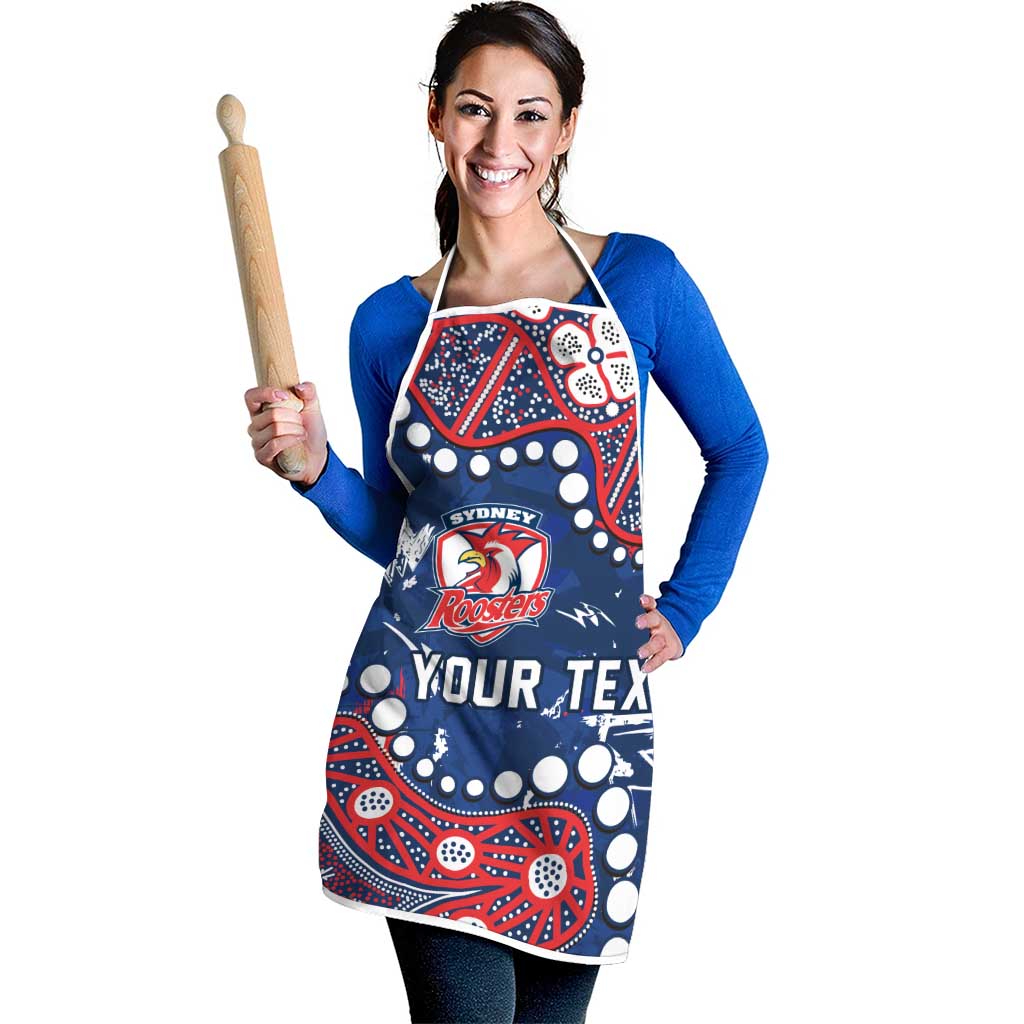 Personalized Sydney Roosters Apron Aboriginal Pattern with Graffiti Style Design