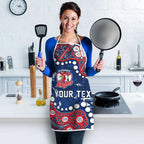 Personalized Sydney Roosters Apron Aboriginal Pattern with Graffiti Style Design