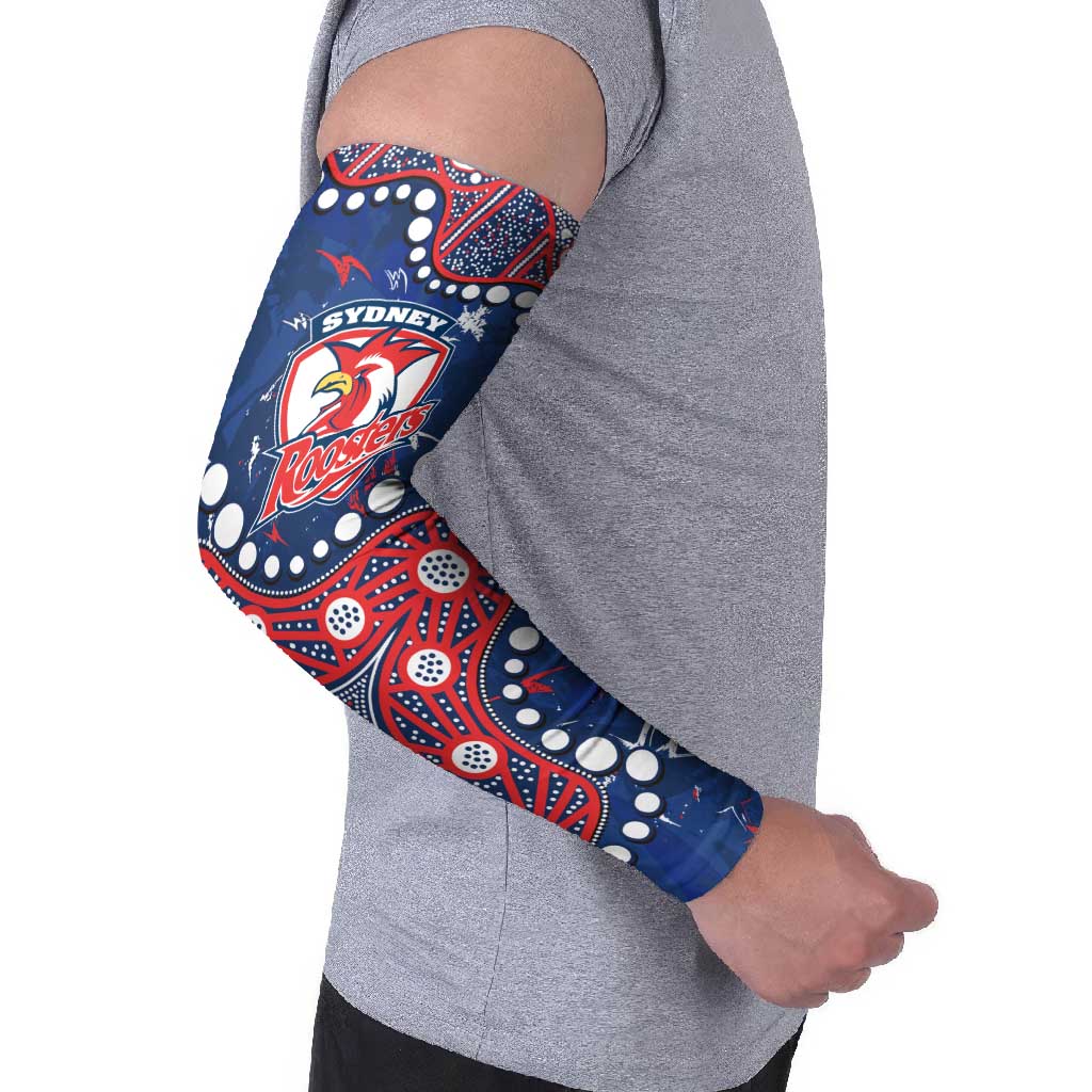 Personalized Sydney Roosters Arm Sleeves Aboriginal Pattern with Graffiti Style Design