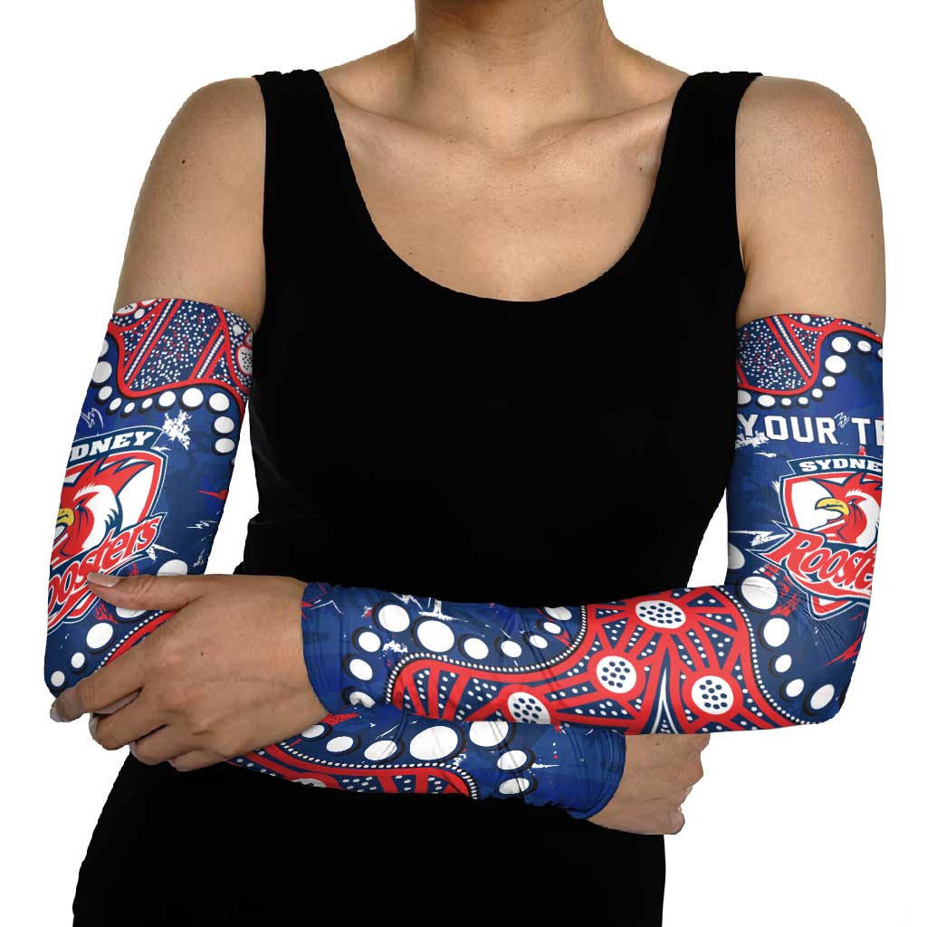 Personalized Sydney Roosters Arm Sleeves Aboriginal Pattern with Graffiti Style Design