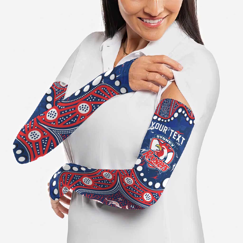 Personalized Sydney Roosters Arm Sleeves Aboriginal Pattern with Graffiti Style Design