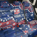 Personalized Sydney Roosters Back Car Seat Cover Aboriginal Pattern with Graffiti Style Design