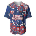 Personalized Sydney Roosters Baseball Jersey Aboriginal Pattern with Graffiti Style Design