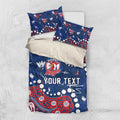 Personalized Sydney Roosters Bedding Set Aboriginal Pattern with Graffiti Style Design