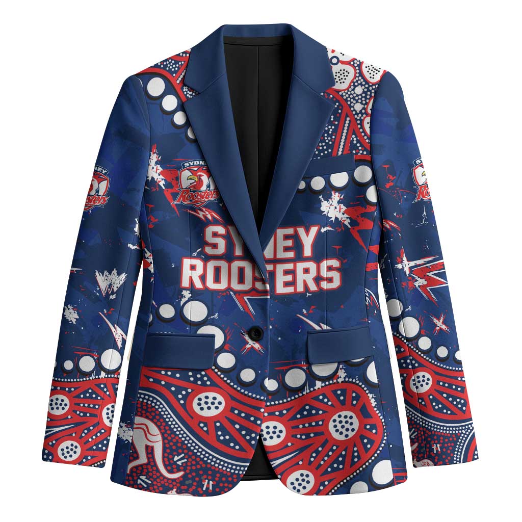Personalized Sydney Roosters Blazer Aboriginal Pattern with Graffiti Style Design