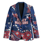 Personalized Sydney Roosters Blazer Aboriginal Pattern with Graffiti Style Design