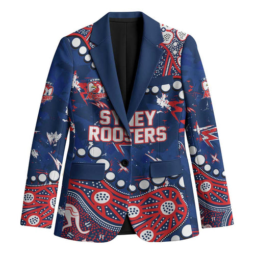 Personalized Sydney Roosters Blazer Aboriginal Pattern with Graffiti Style Design