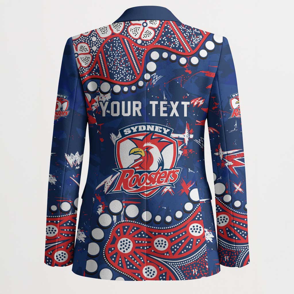 Personalized Sydney Roosters Blazer Aboriginal Pattern with Graffiti Style Design