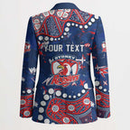 Personalized Sydney Roosters Blazer Aboriginal Pattern with Graffiti Style Design