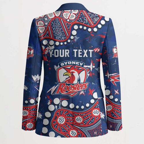 Personalized Sydney Roosters Blazer Aboriginal Pattern with Graffiti Style Design