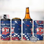 Personalized Sydney Roosters 4 in 1 Can Cooler Tumbler Aboriginal Pattern with Graffiti Style Design