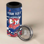 Personalized Sydney Roosters 4 in 1 Can Cooler Tumbler Aboriginal Pattern with Graffiti Style Design