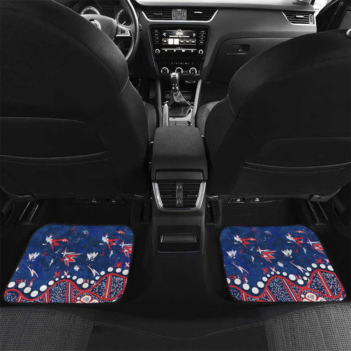 Personalized Sydney Roosters Car Mats Aboriginal Pattern with Graffiti Style Design