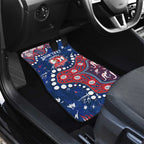 Personalized Sydney Roosters Car Mats Aboriginal Pattern with Graffiti Style Design