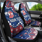 Personalized Sydney Roosters Car Seat Cover Aboriginal Pattern with Graffiti Style Design
