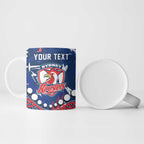 Personalized Sydney Roosters Ceramic Mug Aboriginal Pattern with Graffiti Style Design