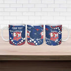 Personalized Sydney Roosters Ceramic Mug Aboriginal Pattern with Graffiti Style Design