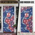 Personalized Sydney Roosters Door Cover Aboriginal Pattern with Graffiti Style Design