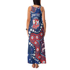 Personalized Sydney Roosters Family Matching Tank Maxi Dress and Hawaiian Shirt Aboriginal Pattern with Graffiti Style Design