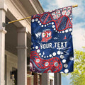 Personalized Sydney Roosters Garden Flag Aboriginal Pattern with Graffiti Style Design