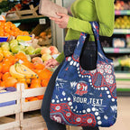 Personalized Sydney Roosters Grocery Bag Aboriginal Pattern with Graffiti Style Design