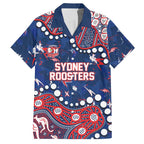 Personalized Sydney Roosters Hawaiian Shirt Aboriginal Pattern with Graffiti Style Design