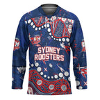 Personalized Sydney Roosters Hockey Jersey Aboriginal Pattern with Graffiti Style Design