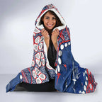 Personalized Sydney Roosters Hooded Blanket Aboriginal Pattern with Graffiti Style Design