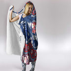 Personalized Sydney Roosters Hooded Blanket Aboriginal Pattern with Graffiti Style Design